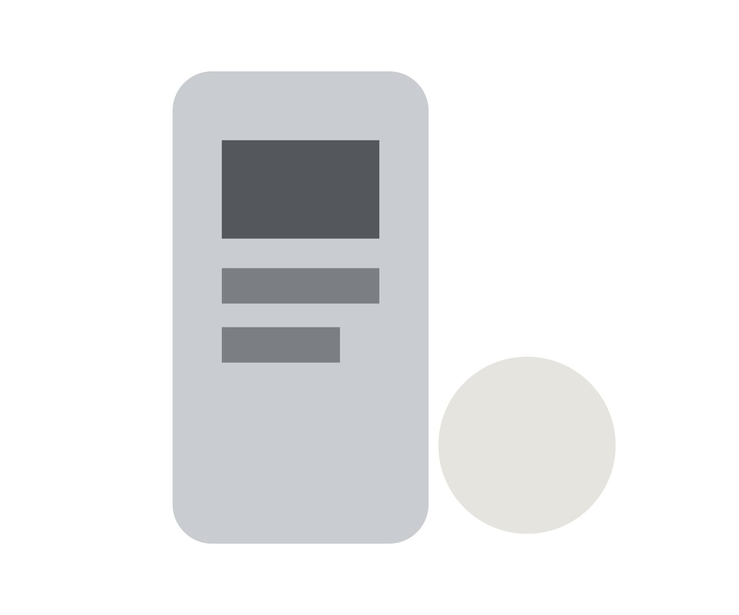 A stylised mobile social media interface